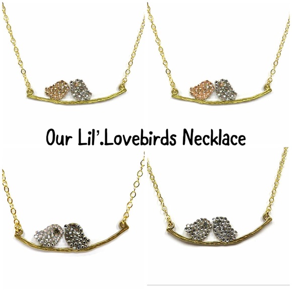 Our Lil’Lovebirds Necklace in Austrian Crystal-NWT-Boutique - Picture 2 of 8